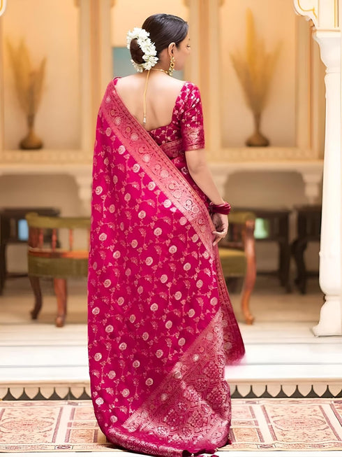 Vasthrlay Kanjivaram Banarasi Wedding Sari Az Ys Shayani Saree