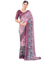 Vasthrlay Georgette Bandhani Unstitched Teal Saree