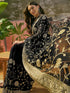 Vasthrlay Georgette Printed Dark Saree