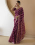 Vasthrlay Georgette Bandhani Unstitched Purple Saree