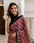 Vasthrlay Womens Printed Unstitched Maroon Saree
