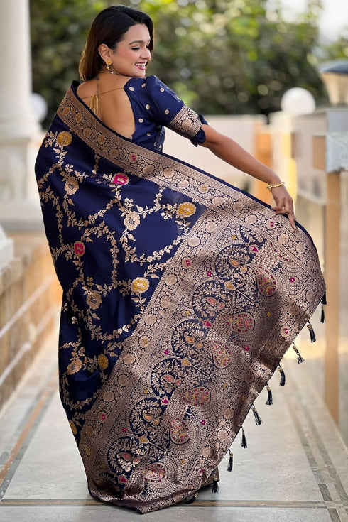 Vasthrlay Kanjivaram Blouse Purple Ethnic Wear