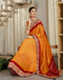 Vasthrlay Georgette Embroidery Unstitched Turmeric Yellow Saree