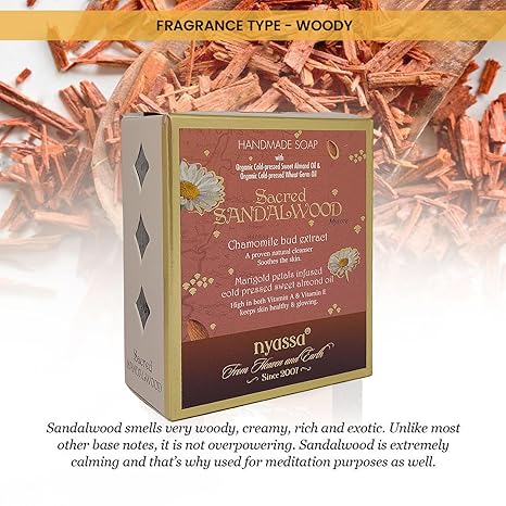 Nyassa Luxurious Sacred Sandalwood Handmade Natural Bathing Soap