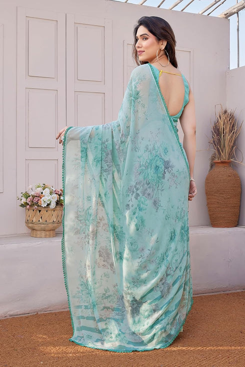 Vasthrlay Fashion Georgette Floral Printed Ethnic Wear