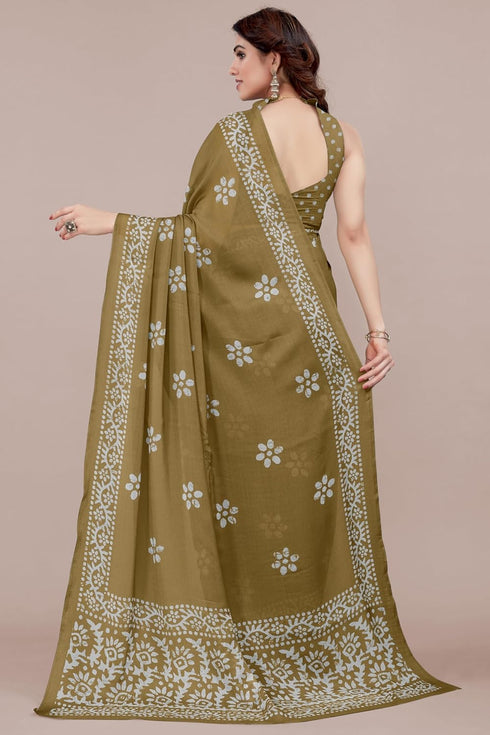 Vasthrlay Fashion Chiffon Printed Parrot Ethnic Wear