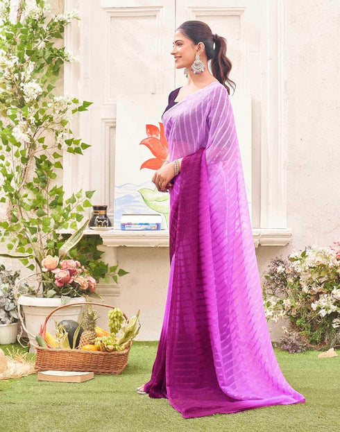 Vasthrlay Womens Chiffon Unstitched Light Green Saree