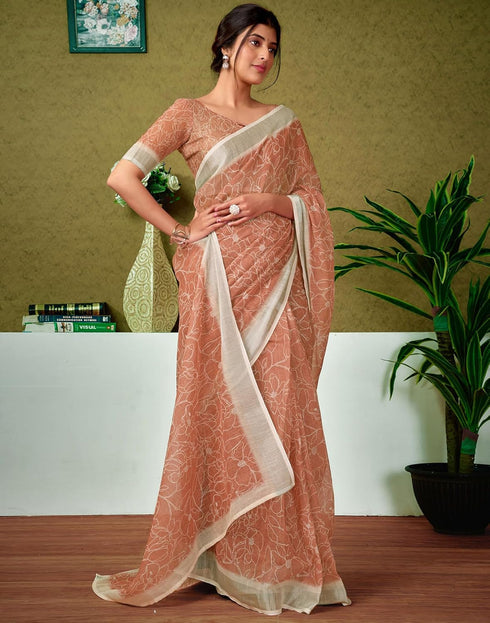 Vasthrlay Womens Cotton Printed Multicolor Saree