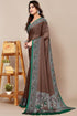 Vasthrlay Fashion Chiffon Georgette Teal Ethnic Wear