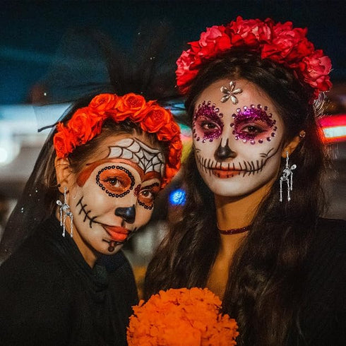 2pcs Halloween Skull Earrings Earrings
