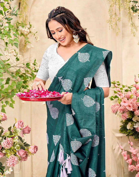 Vasthrlay Vichitra Printed Mauve Saree