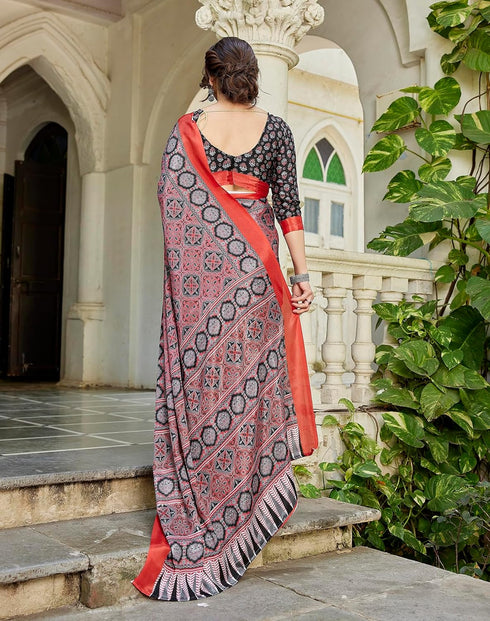 Vasthrlay Abstract Pattern Printed Az Ys Pratika Ethnic Wear