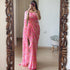 Vasthrlay Pink Georgette Unstitched Saree