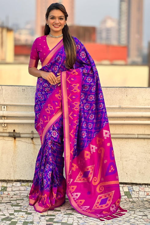 Vasthrlay Kanjivaram Patola Unstitched Ethnic Wear