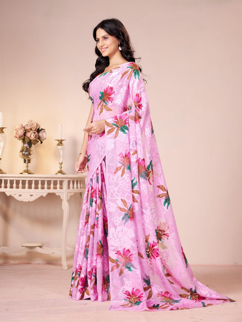 Vasthrlay Beige Georgette Saree