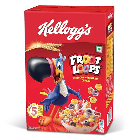 Kellogg's Chocos Fills, Double Chocolaty, Anytime Snack, & New Kellogg's Froot Loops, Crunchy Multigrain Breakfast Cereal
