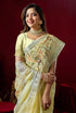Vasthrlay Yellow Embroidery Saree