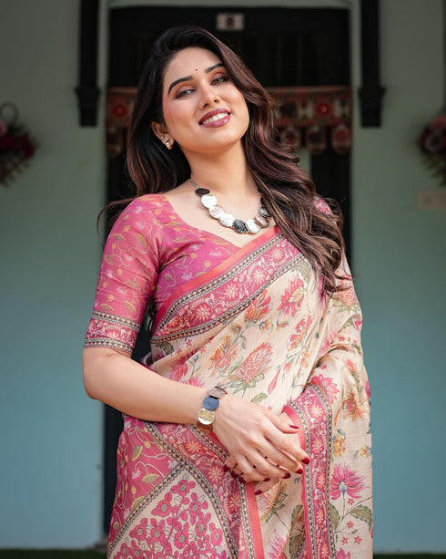 Vasthrlay Handloom Printed Saree