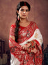 Vasthrlay Pedding Jacquard Unstitched White Saree