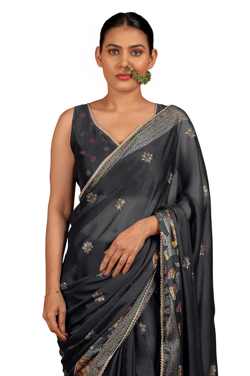 Vasthrlay Fashion Chiffon Georgette Printed Ethnic Wear
