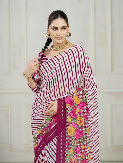 Vasthrlay Georgette Unstitched Saree