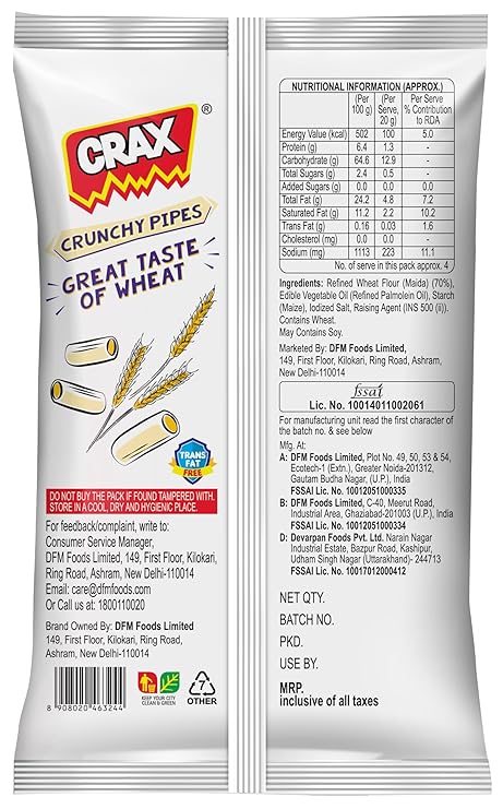 Crax Crunchy Pipes