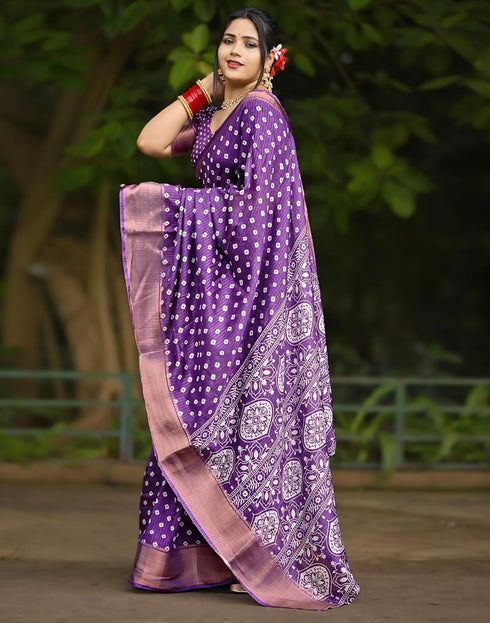 Vasthrlay Womens Printed Unstitched Green Saree