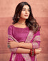Vasthrlay Georgette Embroidery Unstitched Pink Saree