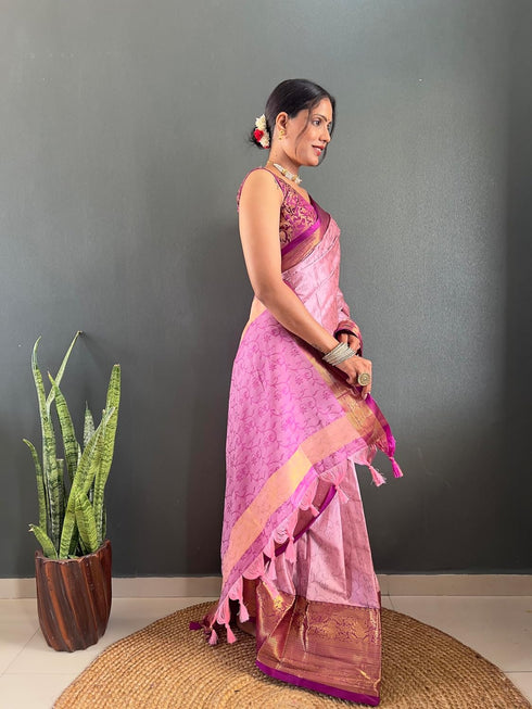 Vasthrlay Kanjivaram Blouse Traditional Pistablue