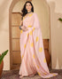 Vasthrlay Georgette Printed Pink Saree With Unstitched Blouse Piece