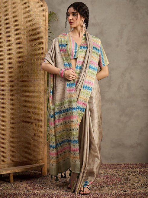 Vasthrlay Georgette Madhubani Unstitched Su Ethnic Wear