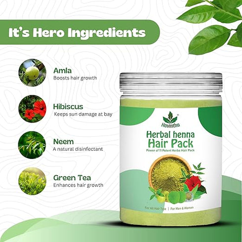 Havintha - Herbal Henna Powder Jar- for Hair Color