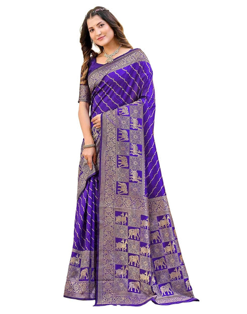 Vasthrlay Womens Weaving Unstitched Red Saree