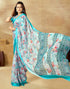 Vasthrlay Georgette Printed Unstitched Multicolor Saree