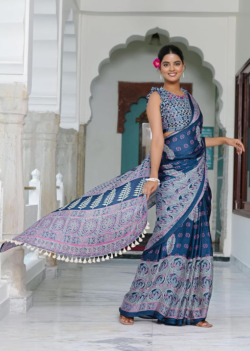 Vasthrlay Fashion Chiffon Printed Lightweight Ethnic Wear