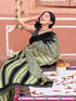 Vasthrlay Womens Printed Unstitched Dusty Pink Saree