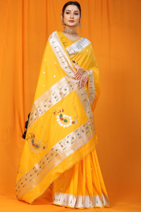 Vasthrlay Paithani Unstitched Saree