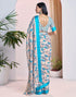Vasthrlay Georgette Printed Unstitched Multicolor Saree