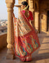 Vasthrlay Banglori Printed Unstitched Peach Saree