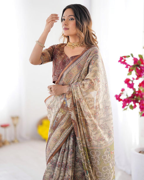 Vasthrlay Handloom Geometric Burgundy Saree