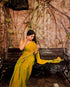 Vasthrlay Boarder Unstitched Chhaavab Mustard Free Ethnic Wear