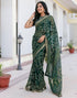 Vasthrlay Georgette Bandhani Unstitched Red Saree