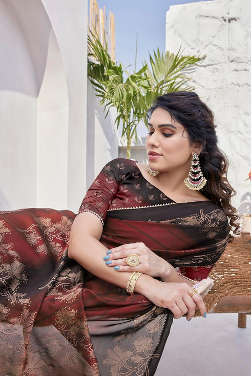 Vasthrlay Fashion Chiffon Printed Ethnic Wear