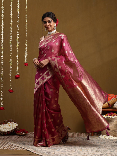 Vasthrlay Banarasi Unstitched Saree
