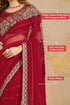 Vasthrlay Chiffon Embroidery Red Ethnic Wear