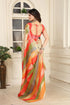 Vasthrlay Cream Unstitched Saree