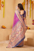 Vasthrlay Pink Unstitched Saree