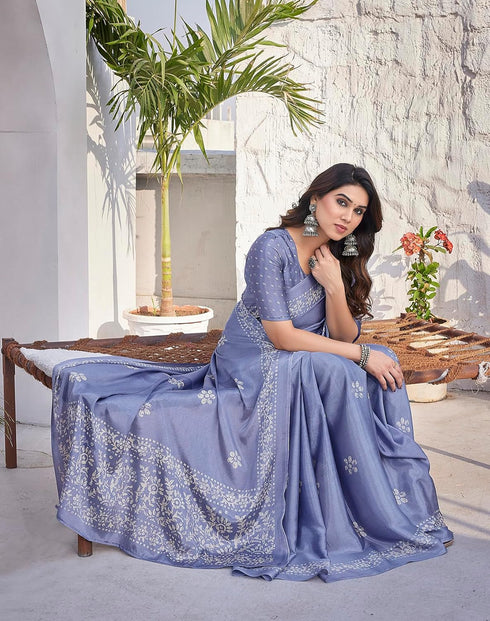Vasthrlay Elegant Chiffon Material Ethnic Wear