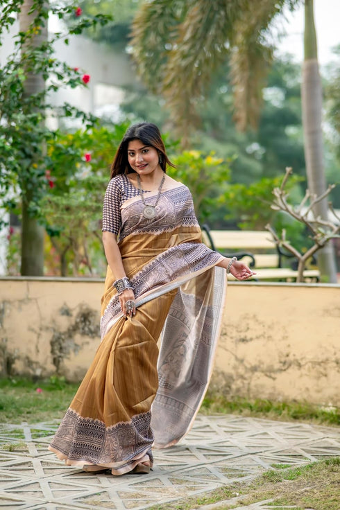 Vasthrlay Tussar Silk Saree