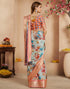 Vasthrlay Womens Printed Unstitched Beige Saree